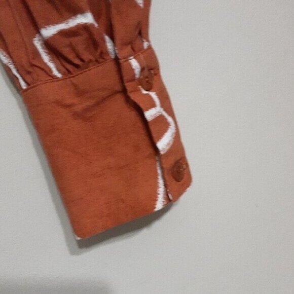 ASOS DESIGN cotton mini smock dress abstract print women 4 FESTIVAL RODEO Y2K - Picture 6 of 10